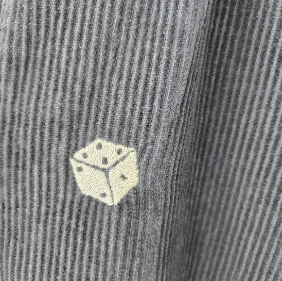 Urban Outfitters Men’s Gray Corduroy Pull-On Pants Embedded Dice size Large - Picture 5 of 16